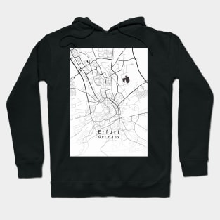 Erfurt Germany City Map Hoodie